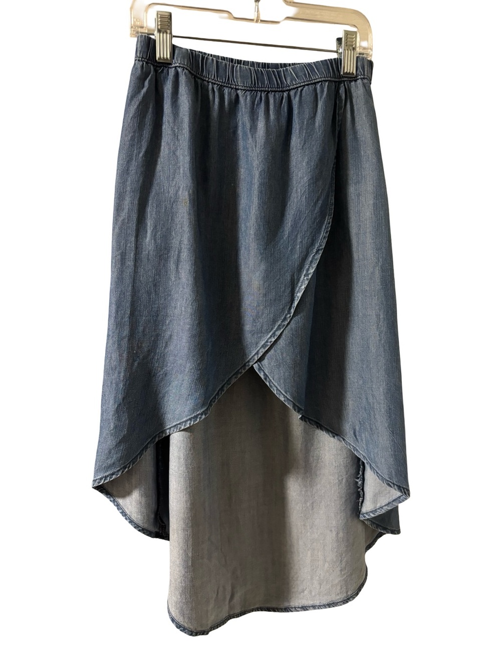 Crazy 8 Chambray Stylisg Girls Blue High-Low  Lyocell Midi Skort Size 7/8